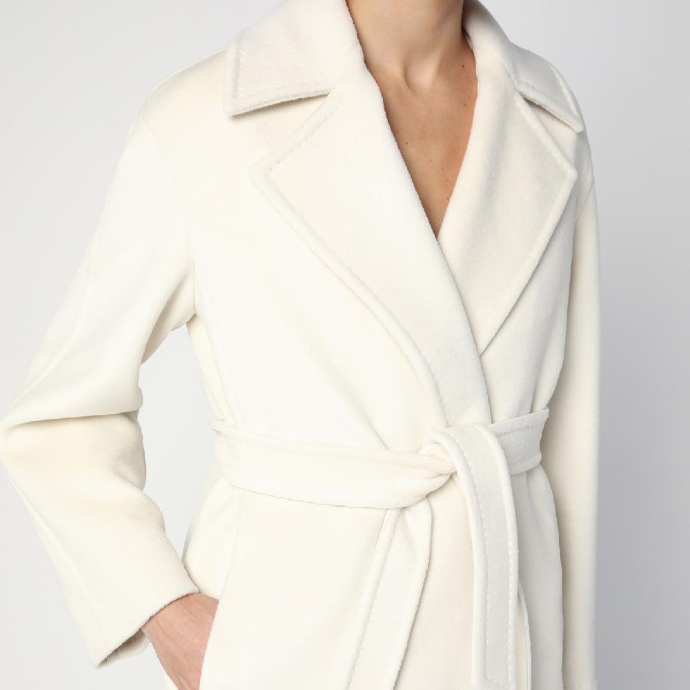 Max Mara Cappotto vestaglia bianco in misto cashmere Fino al 55% di sconto
