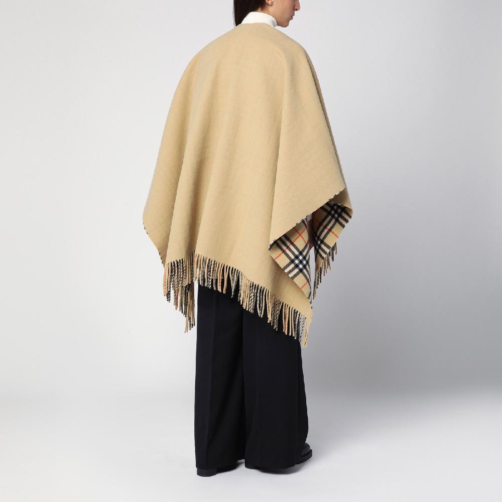 Burberry Mantella motivo Check in lana Solo un giorno rimasto