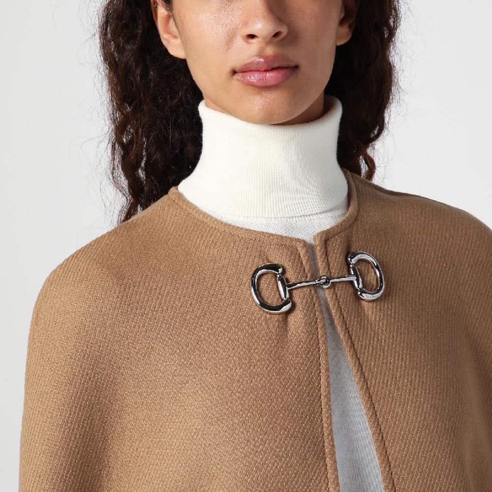 GUCCI Mantella beige in lana e cashmere 50% di sconto con spedizione gratuita