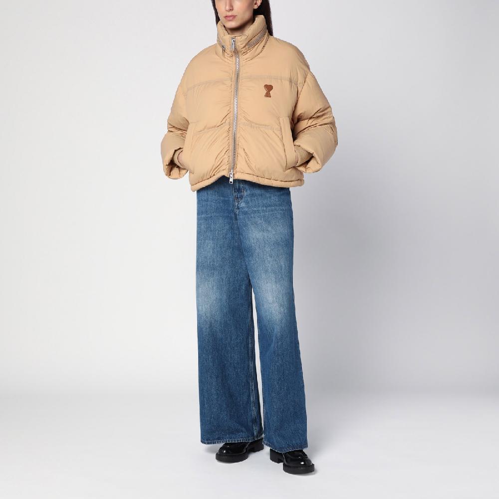 Ami Paris Piumino Ami de Coeur beige Limitato a 3 giorni