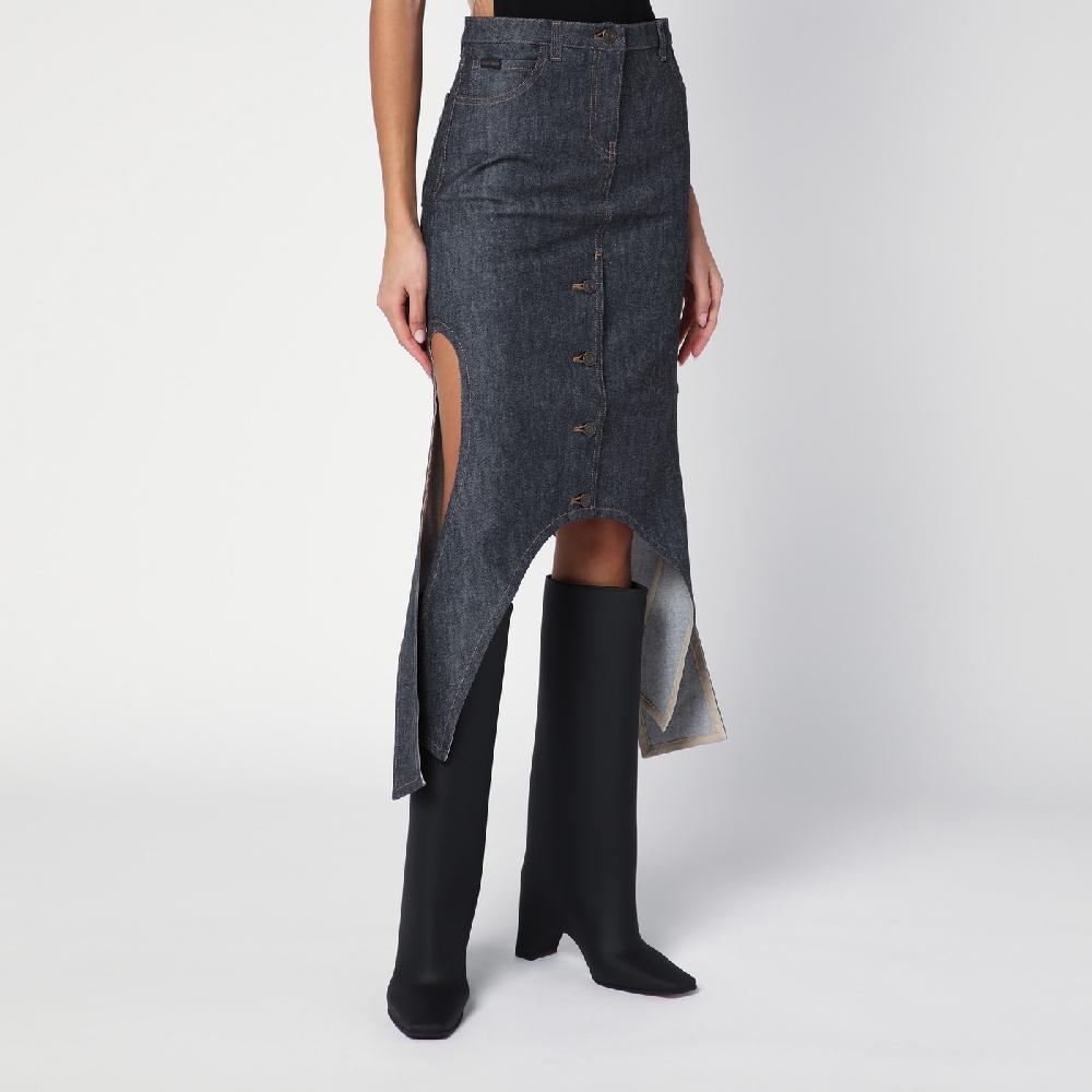 Courru00e8ges Gonna grigia scura in denim Sconti questo mese