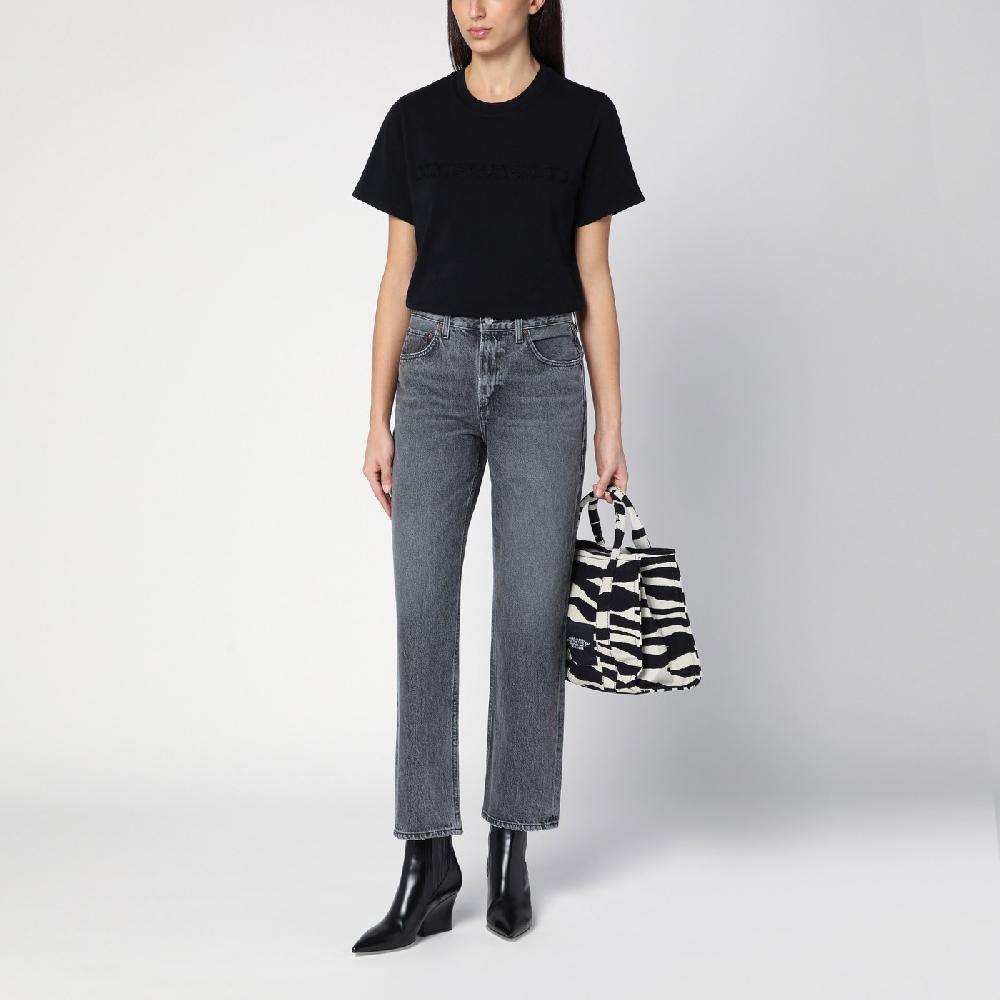 AGOLDE Jeans Valen grigio slavato in denim rigenerato Italy