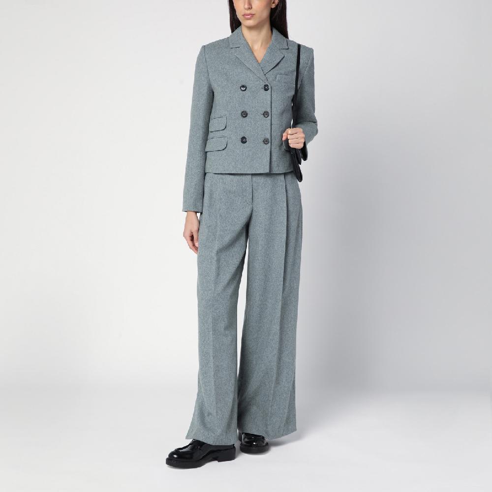 THE GARMENT Pantalone over Mille grigio Qualità