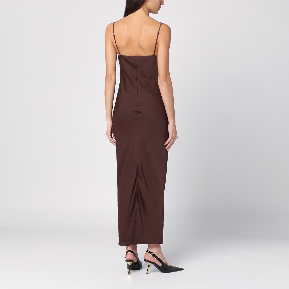 ROTATE Birger Christensen Abito con spalline marrone Negozi Online
