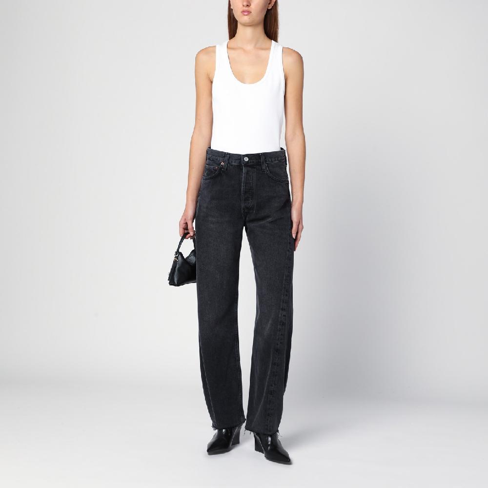 AGOLDE Jeans Luna nero in denim organico Sottocosto