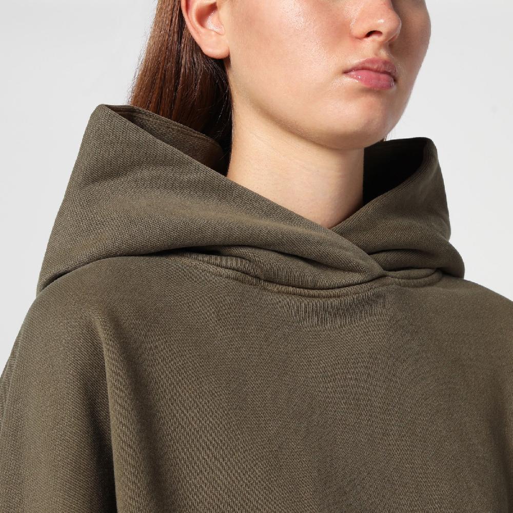 Entire Studios Felpa cropped verde militare in cotone organico Vendita Calda