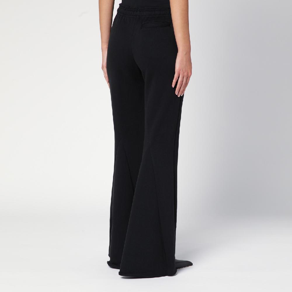 Entire Studios Pantalone a zampa nero in cotone organico Vendita Economica