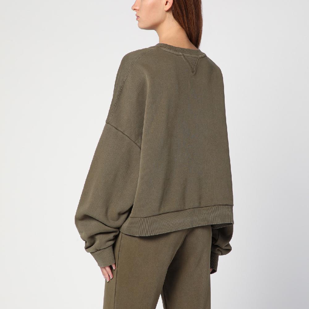 Entire Studios Felpa verde militare in cotone organico Moda