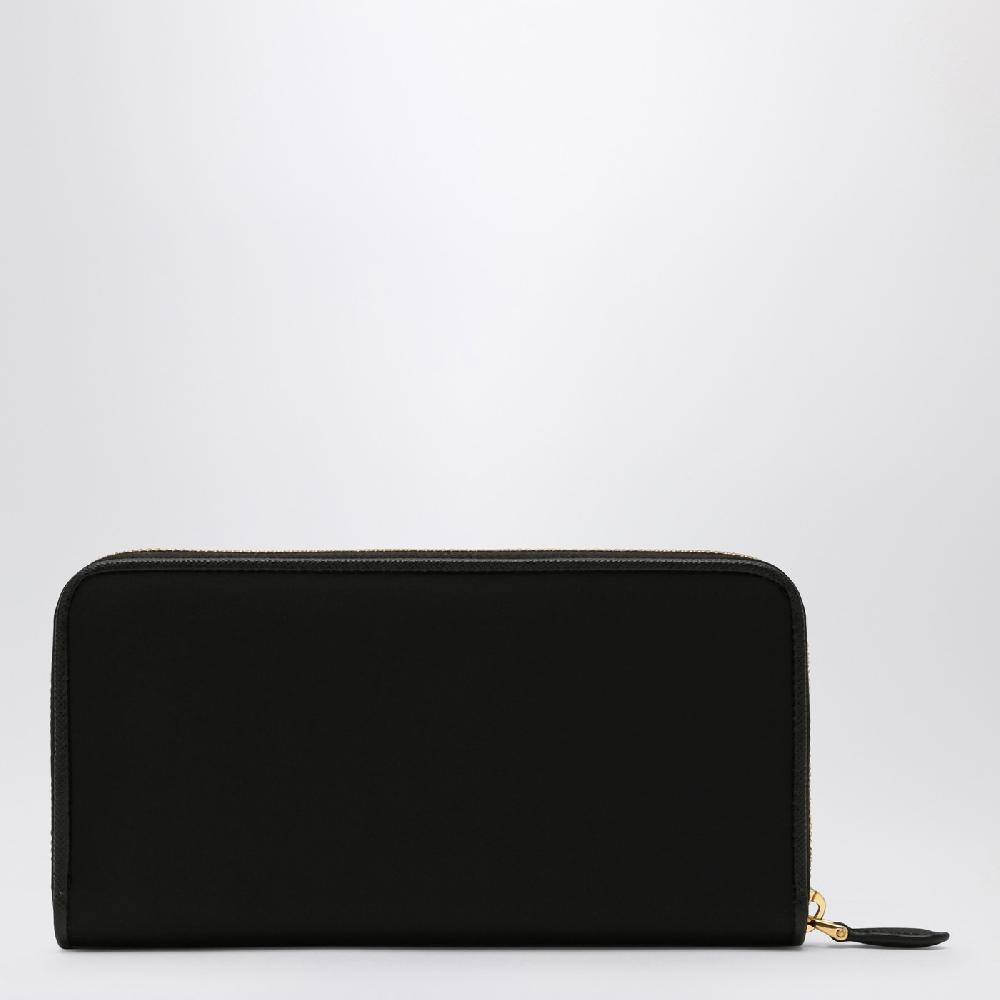 Prada Portafoglio zip around nero in Re-Nylon Offerta natalizia
