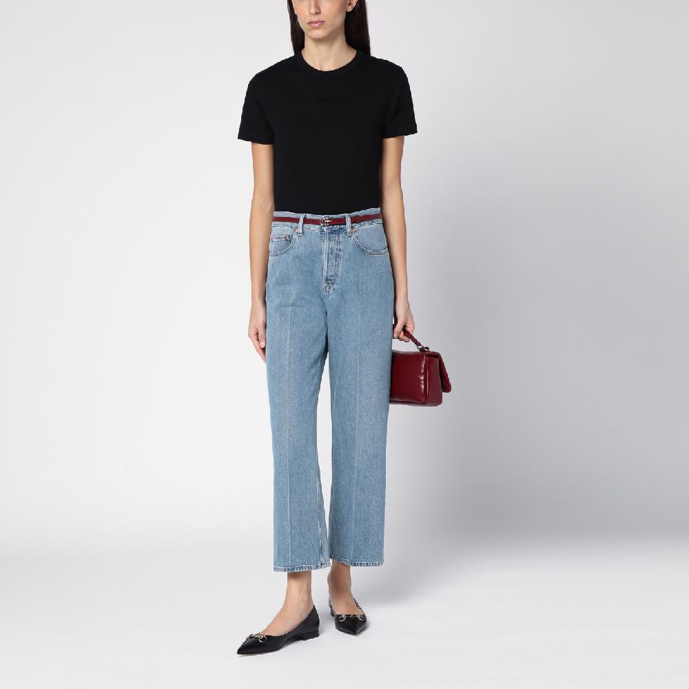 GUCCI T-shirt nera in cotone Offerta Anniversario