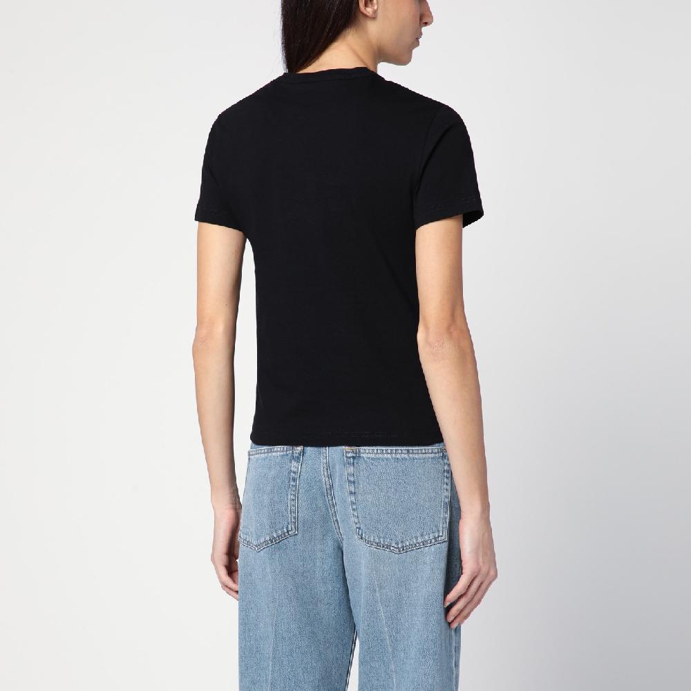 GUCCI T-shirt nera in cotone Offerta Anniversario