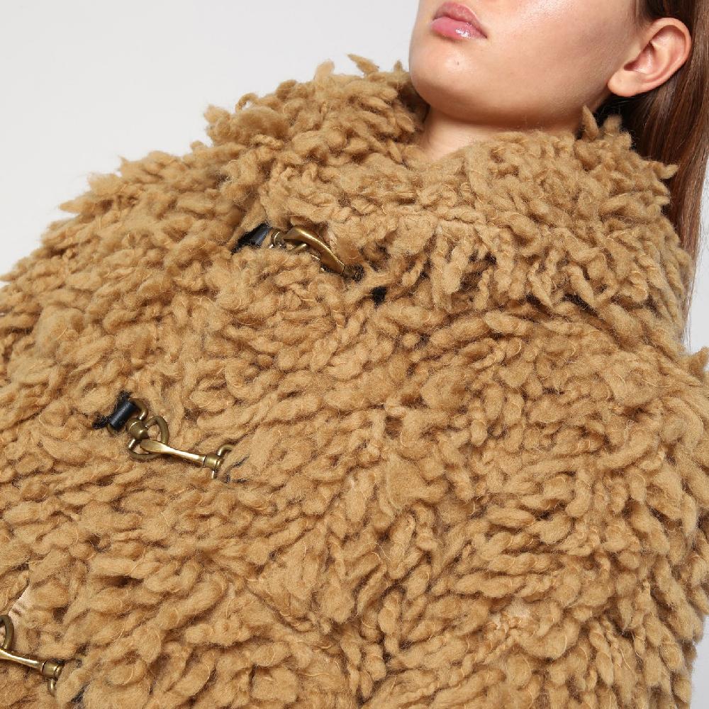 Burberry Giacca corta beige in misto lana Lightning offer