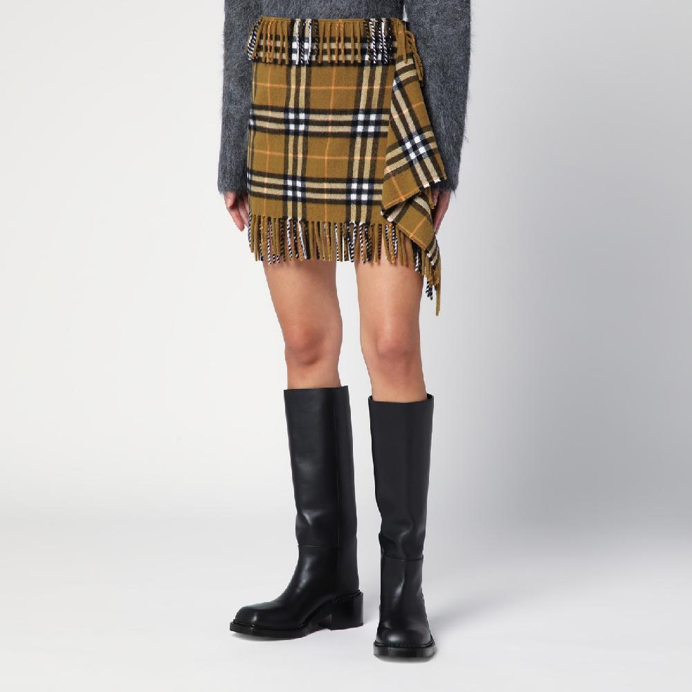 Burberry Gonna stile sciarpa in lana e cashmere motivo Check Nuovi prodotti