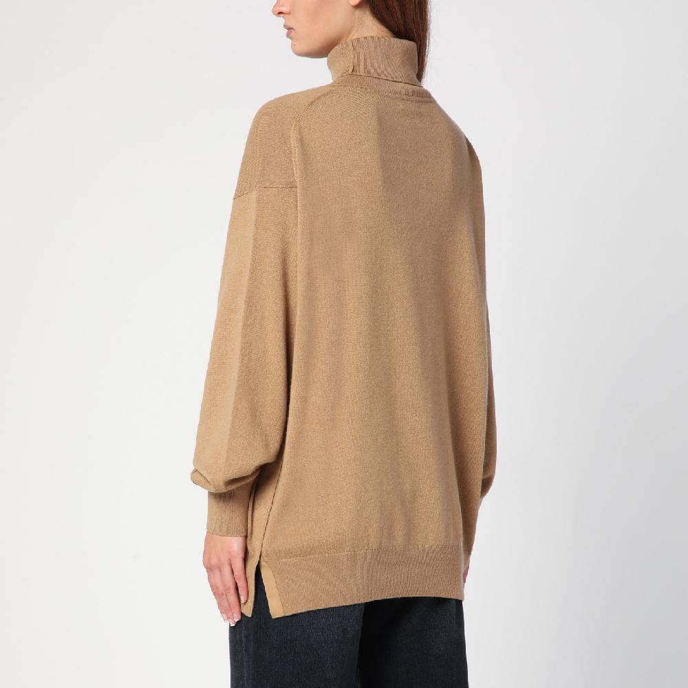 Dries Van Noten Maglione dolcevita beige in cashmere Bestseller