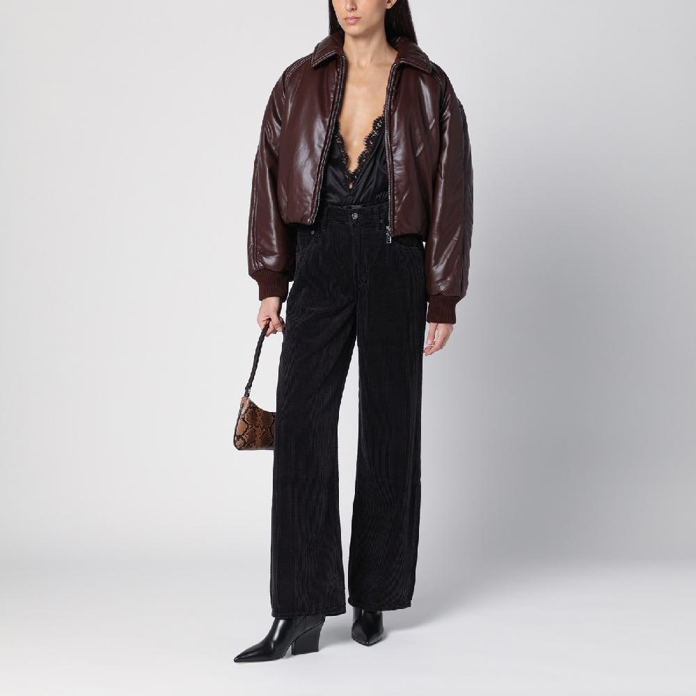 AGOLDE Bomber marrone in eco pelle Offerte giornaliere