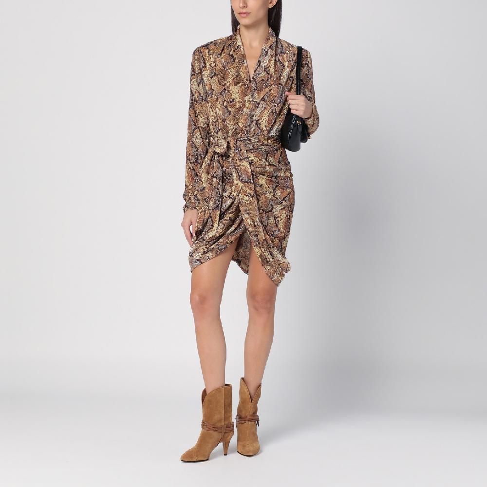 ISABEL MARANT Abito Cleora con stampa serpente Prezzo basso