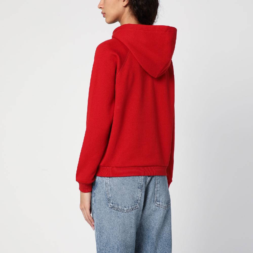 Polo Ralph Lauren Felpa rossa in cotone felpato Ritorno libero