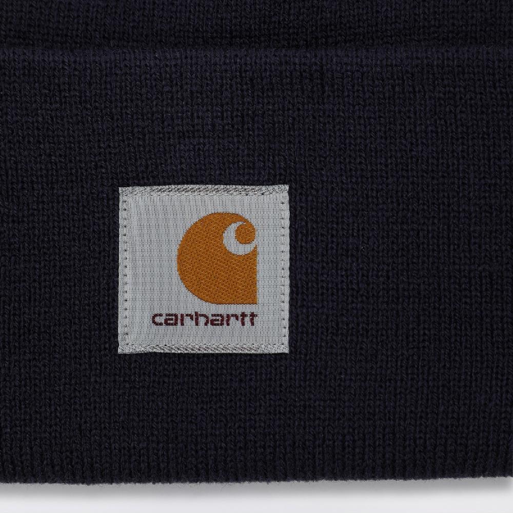 Carhartt WIP Cuffia blu con patch logo In vendita