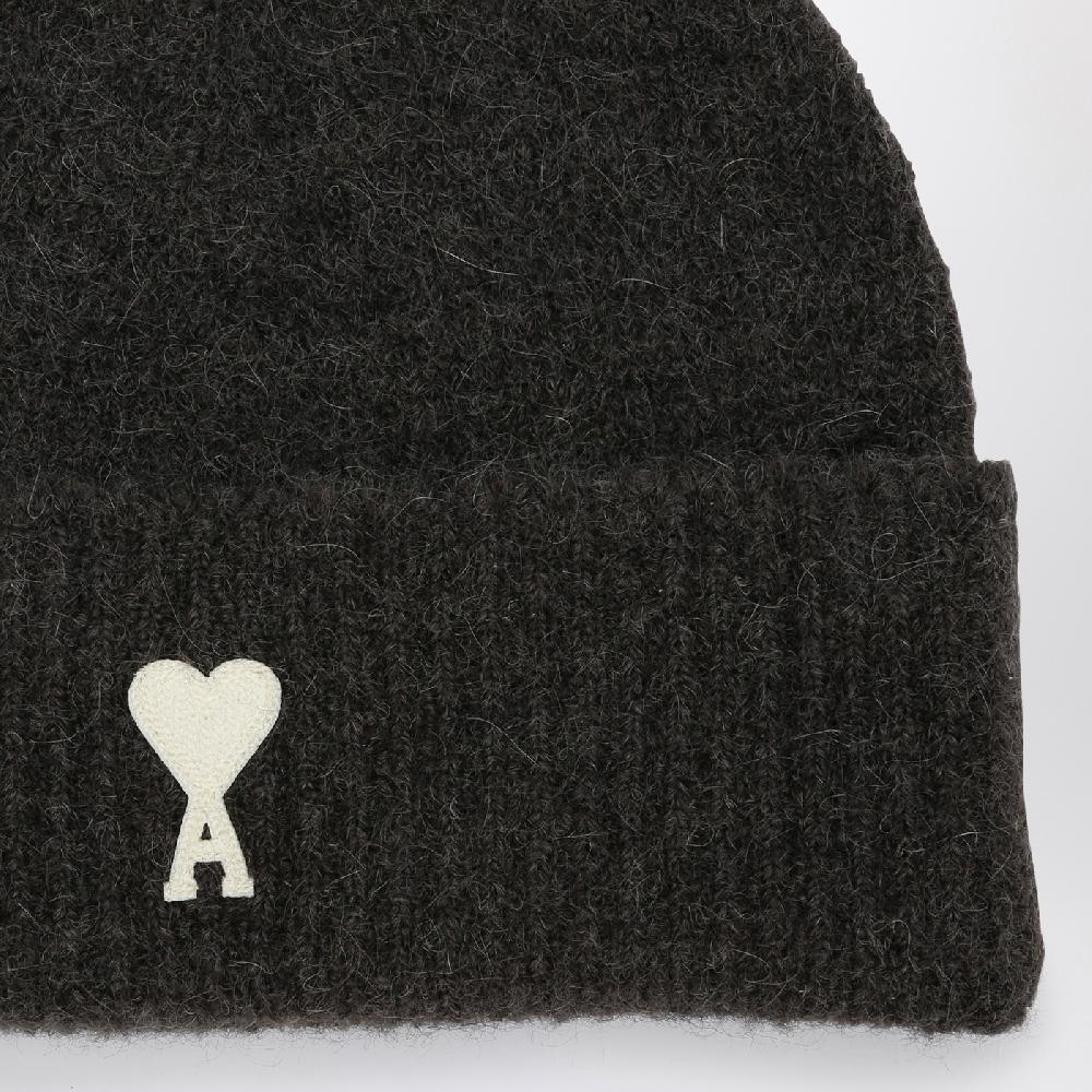 Ami Paris Cappello Ami De Coeur grigio in alpaca Qualità