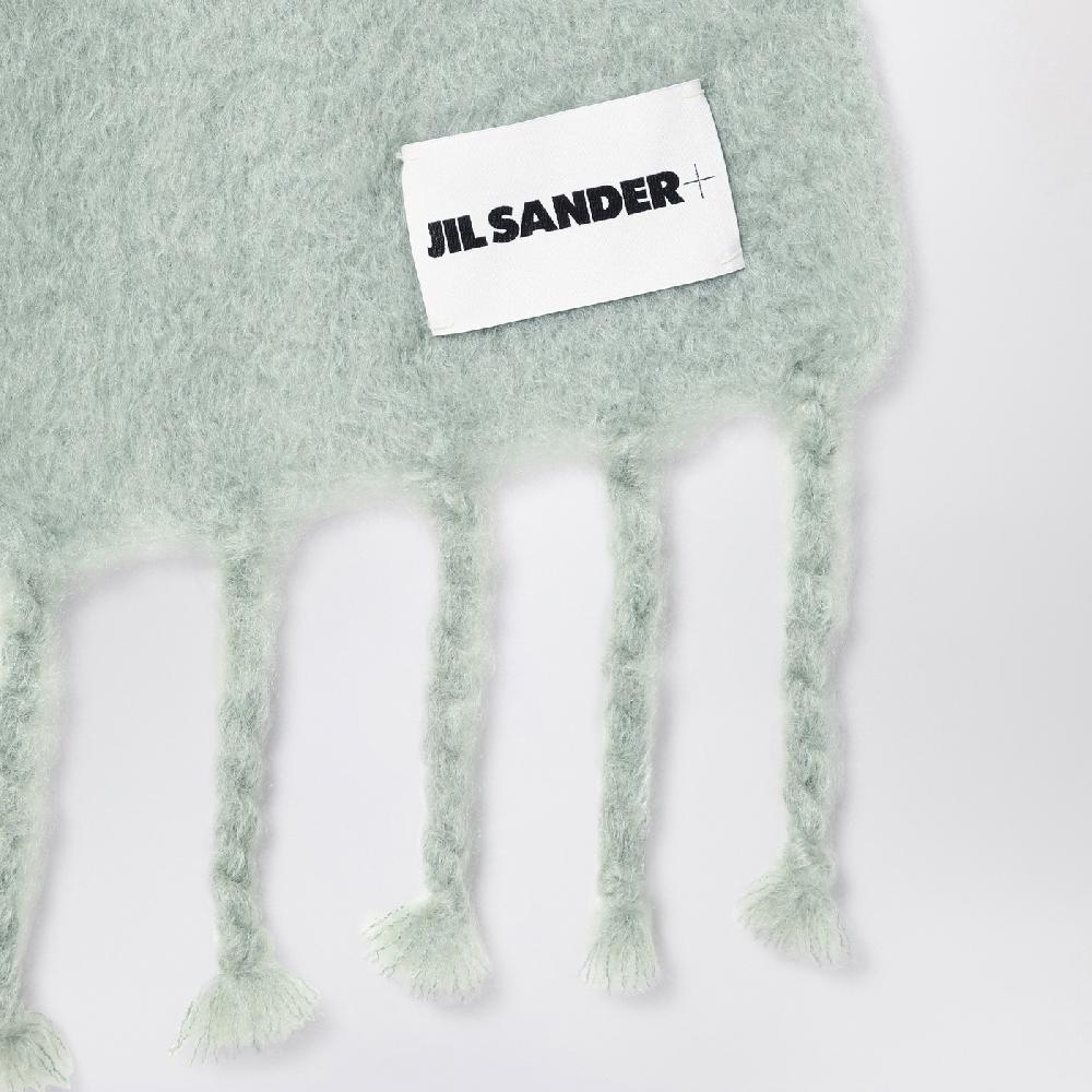 Jil Sander Sciarpa verde chiara in misto mohair Soddisfazione Garantita