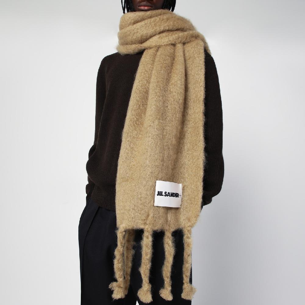 Jil Sander Sciarpa beige in misto mohair Qualità Garantita