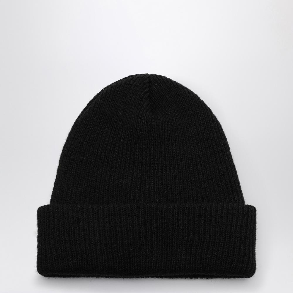 Off-Whiteu2122 Cuffia nera in lana con logo Prezzo Ridotto