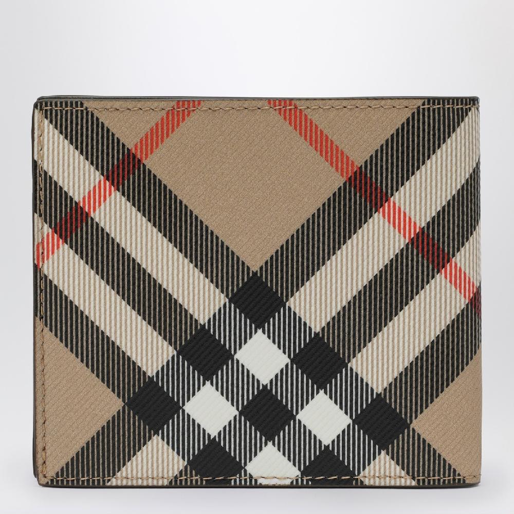 Burberry Portafoglio a libro beige motivo Check Economico