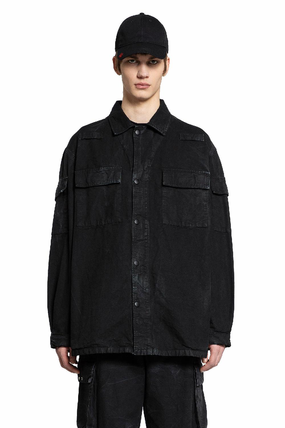 Antonioli 44 LABEL GROUP MAN BLACK JACKETS Offerta migliore
