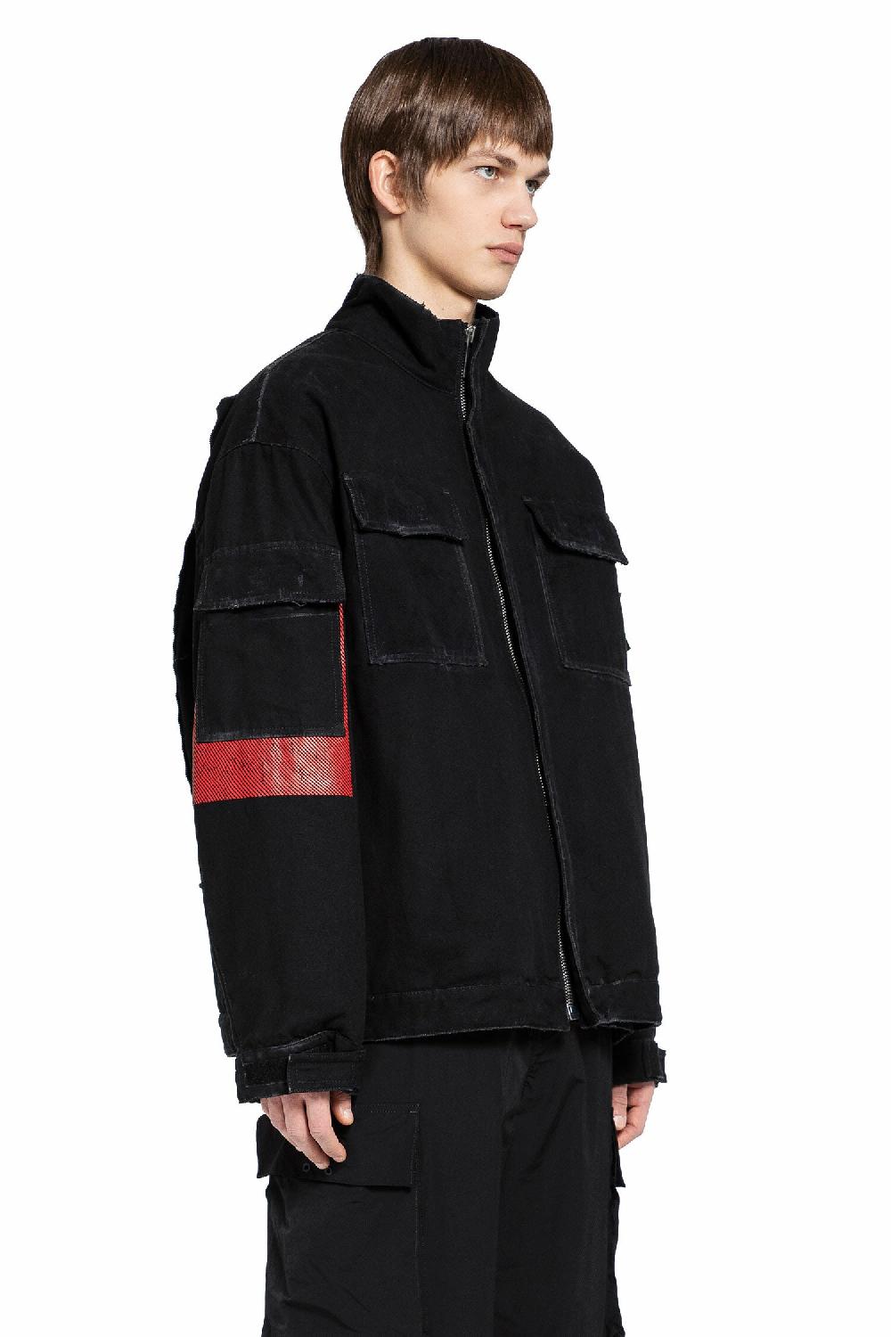 Antonioli 44 LABEL GROUP MAN BLACK JACKETS Offerta temporanea
