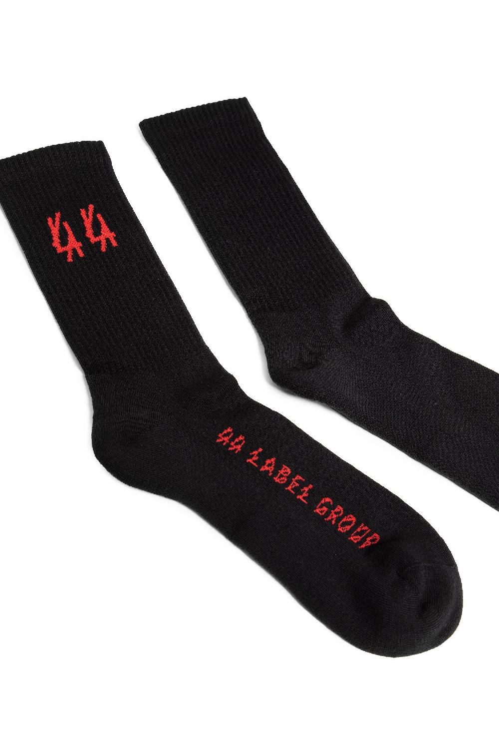 Antonioli 44 LABEL GROUP MAN BLACK SOCKS Ritorno libero