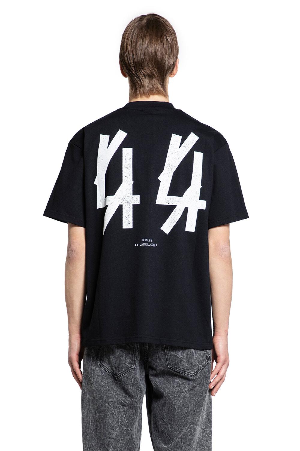 Antonioli 44 LABEL GROUP MAN BLACK T-SHIRTS & TANK TOPS Sostegno trimestrale