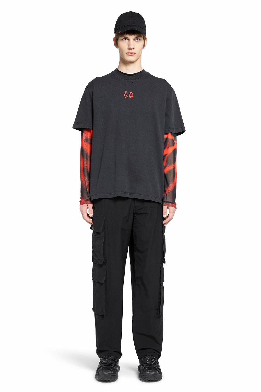 Antonioli 44 LABEL GROUP MAN BLACK T-SHIRTS & TANK TOPS Super sconto