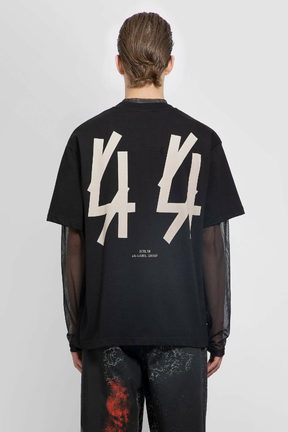 Antonioli 44 LABEL GROUP MAN BLACK T-SHIRTS & TANK TOPS Trasporto libero internazionale