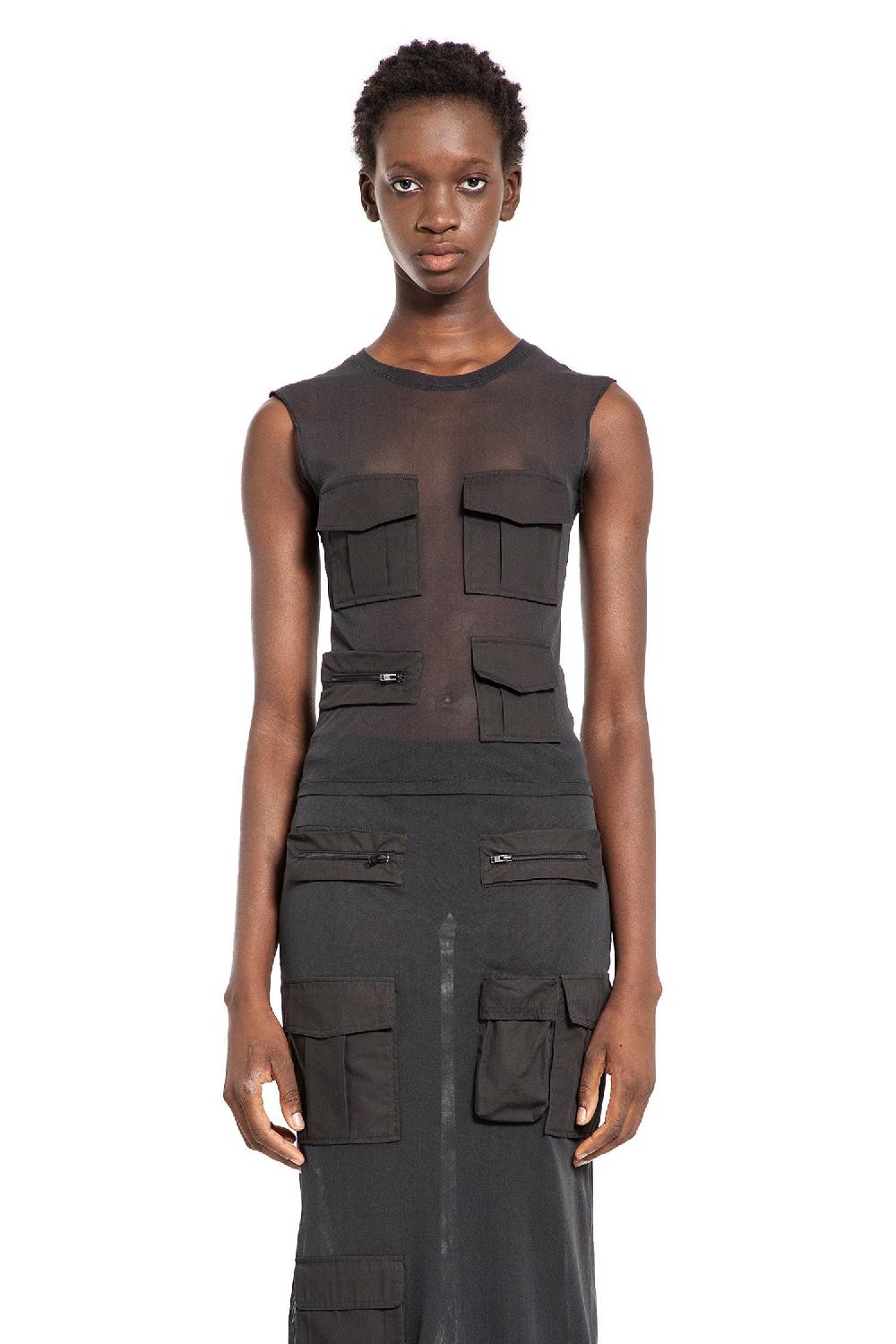 Antonioli ACNE STUDIOS WOMAN GREY T-SHIRTS & TANK TOPS Fino Al -60%