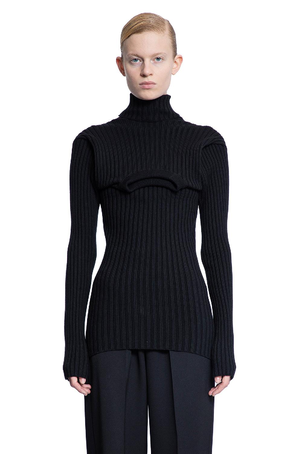 Antonioli ALAINPAUL WOMAN BLACK KNITWEAR Trasporto libero internazionale