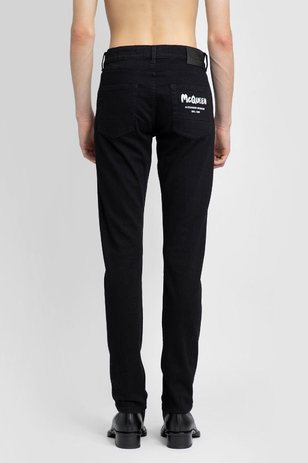 Antonioli ALEXANDER MCQUEEN MAN BLACK JEANS Consegna Veloce