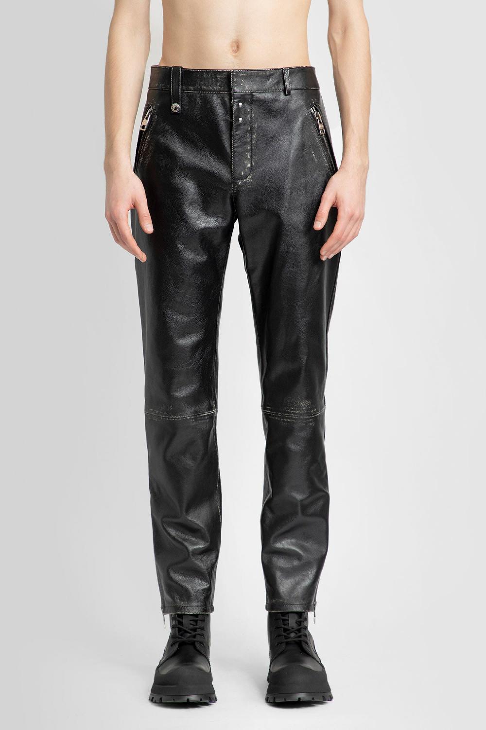 Antonioli ALEXANDER MCQUEEN MAN BLACK TROUSERS Moda