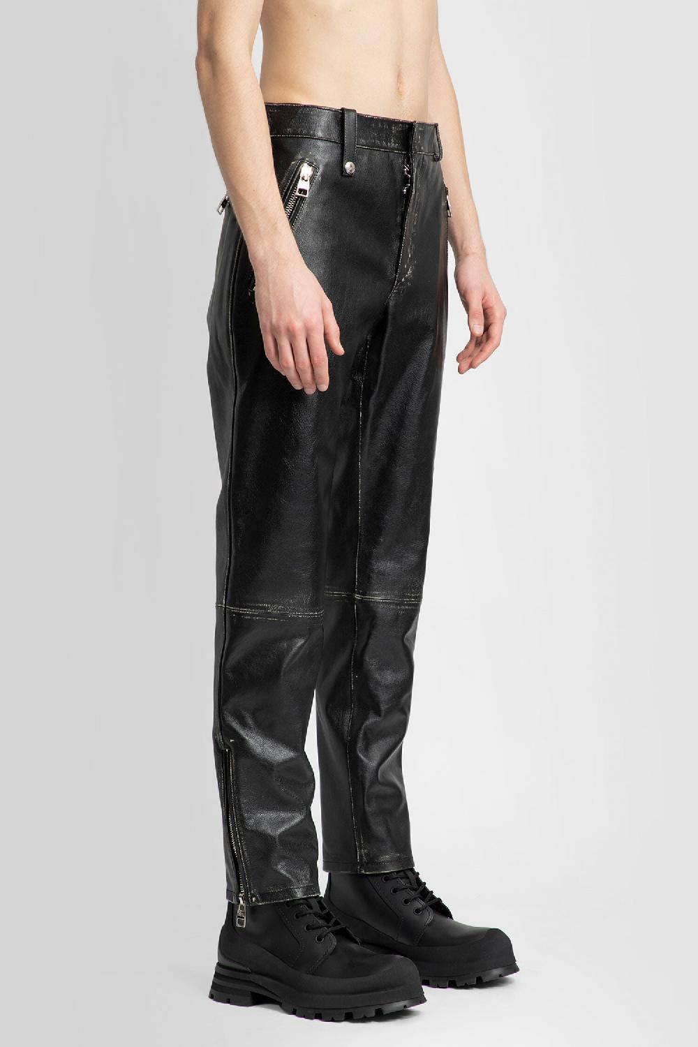 Antonioli ALEXANDER MCQUEEN MAN BLACK TROUSERS Moda