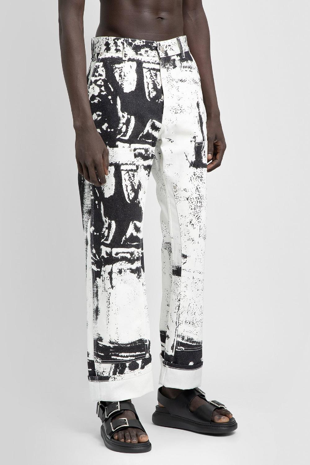 Antonioli ALEXANDER MCQUEEN MAN BLACK&WHITE JEANS Black Friday