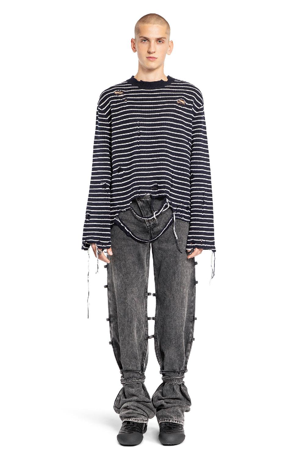Antonioli ALEXANDER MCQUEEN MAN BLACK&WHITE KNITWEAR Cyber Monday