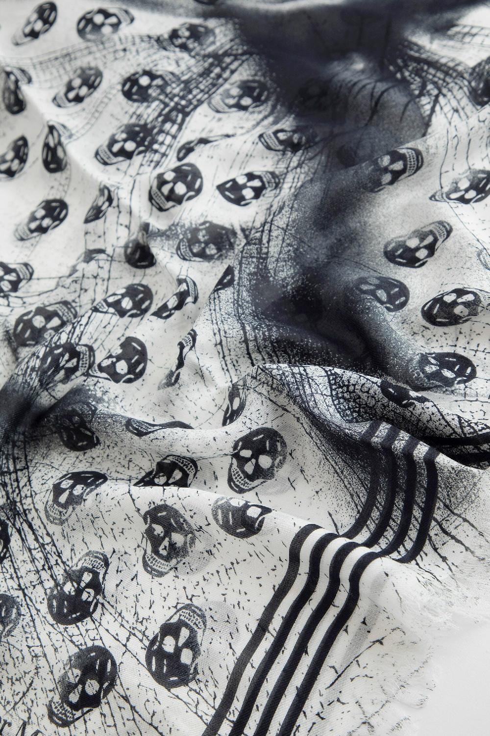 Antonioli ALEXANDER MCQUEEN MAN BLACK&WHITE SCARVES Offerta natalizia