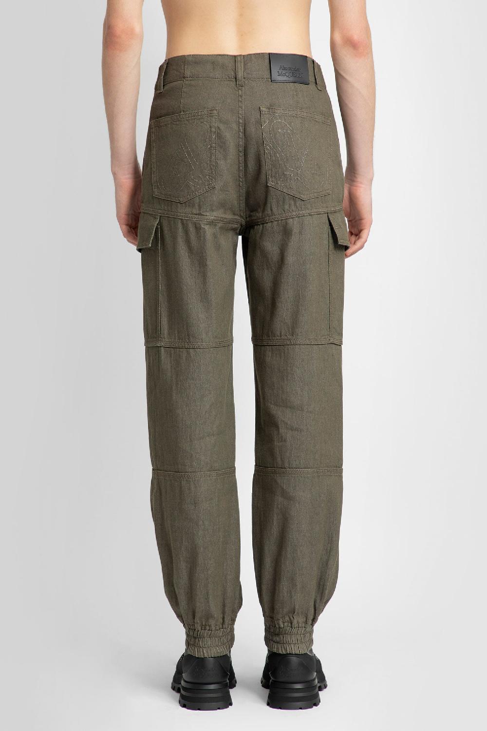 Antonioli ALEXANDER MCQUEEN MAN GREEN JEANS Vendita calda