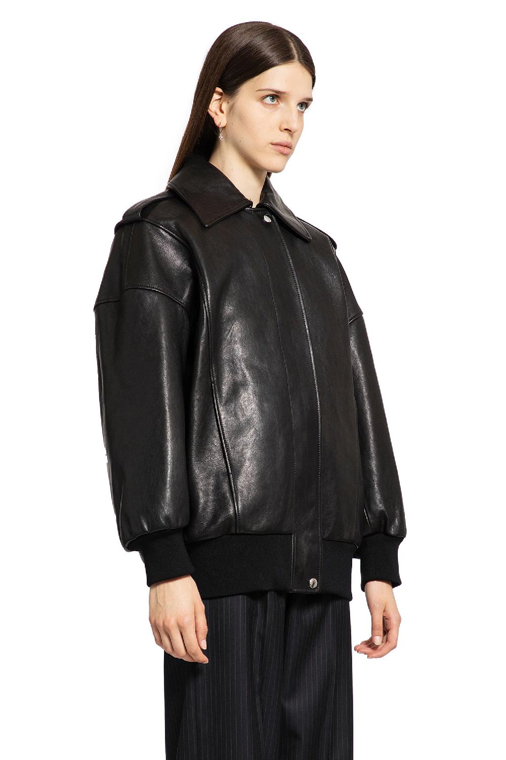 Antonioli ALEXANDER MCQUEEN WOMAN BLACK JACKETS Trasporto libero internazionale