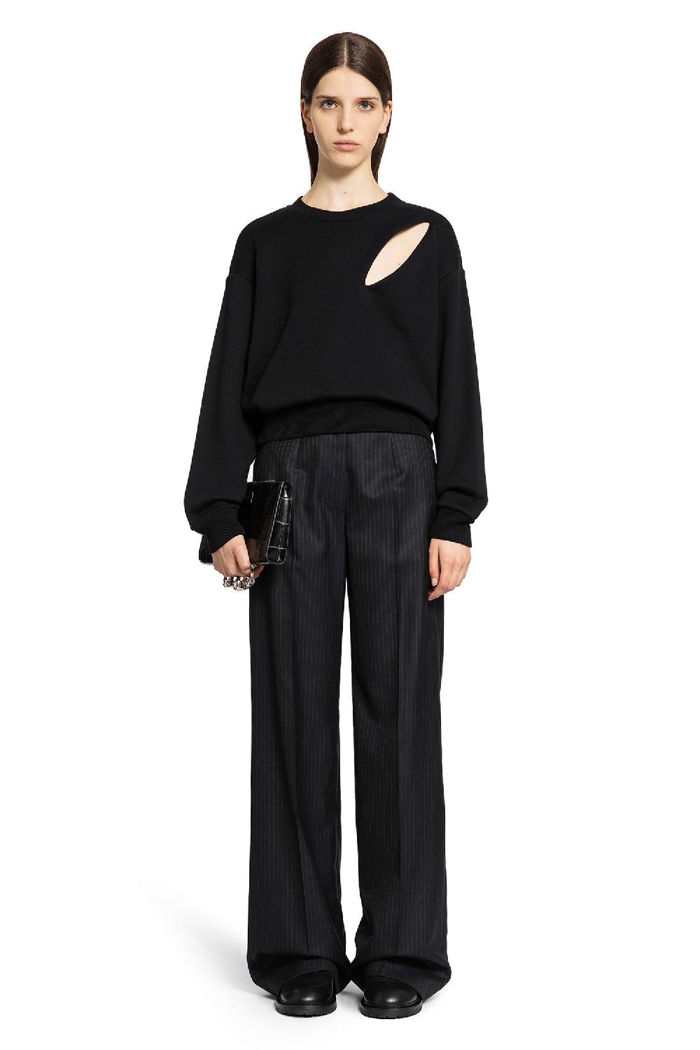 Antonioli ALEXANDER MCQUEEN WOMAN BLACK SWEATSHIRTS Vendita