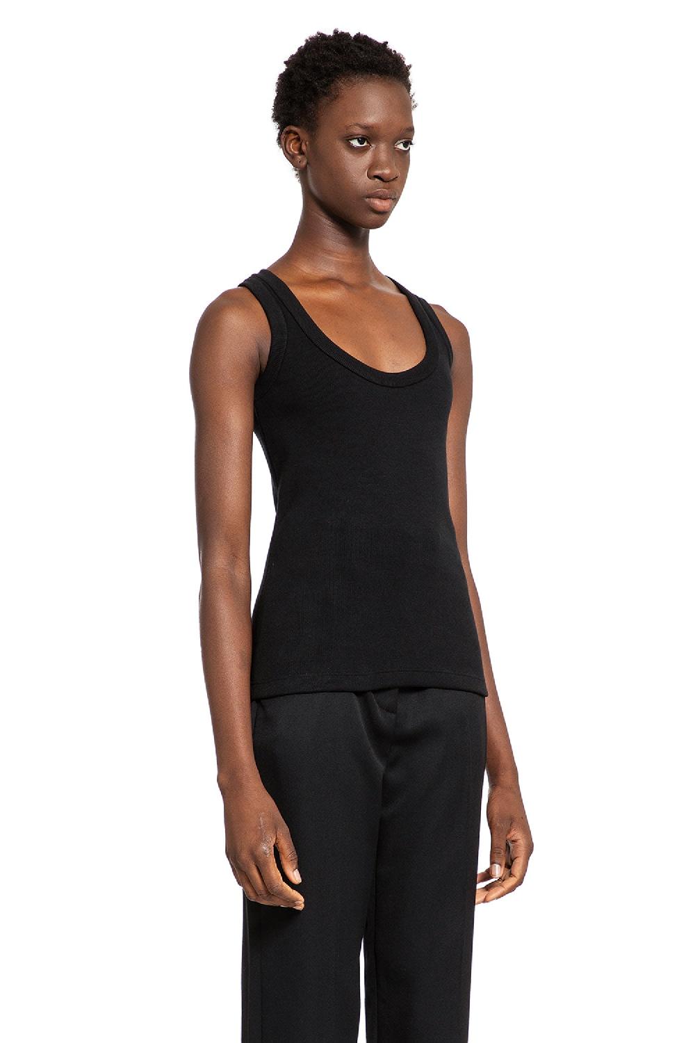 Antonioli ALEXANDER MCQUEEN WOMAN BLACK T-SHIRTS & TANK TOPS Promozione