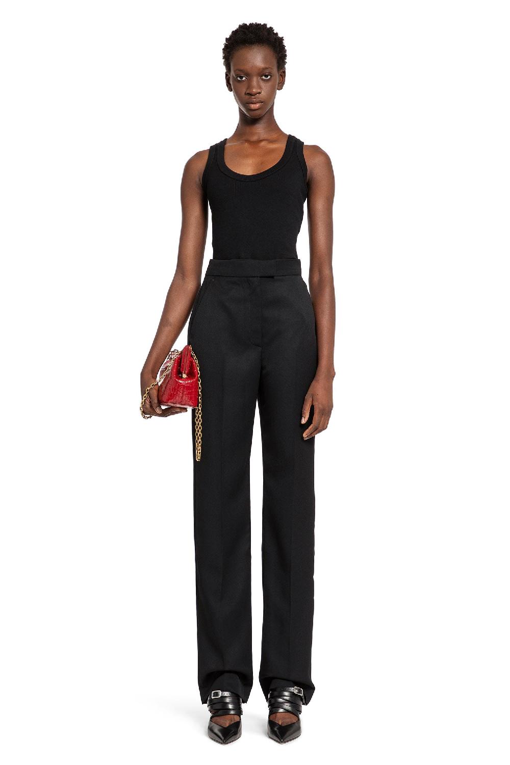 Antonioli ALEXANDER MCQUEEN WOMAN BLACK T-SHIRTS & TANK TOPS Promozione