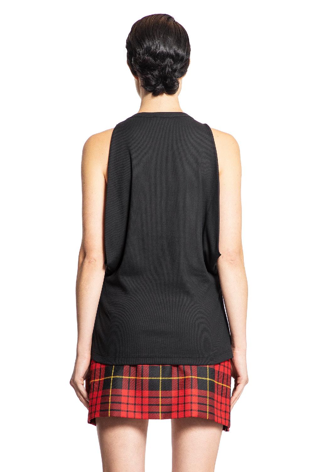 Antonioli ALEXANDER MCQUEEN WOMAN BLACK T-SHIRTS & TANK TOPS Spedizione Gratuita