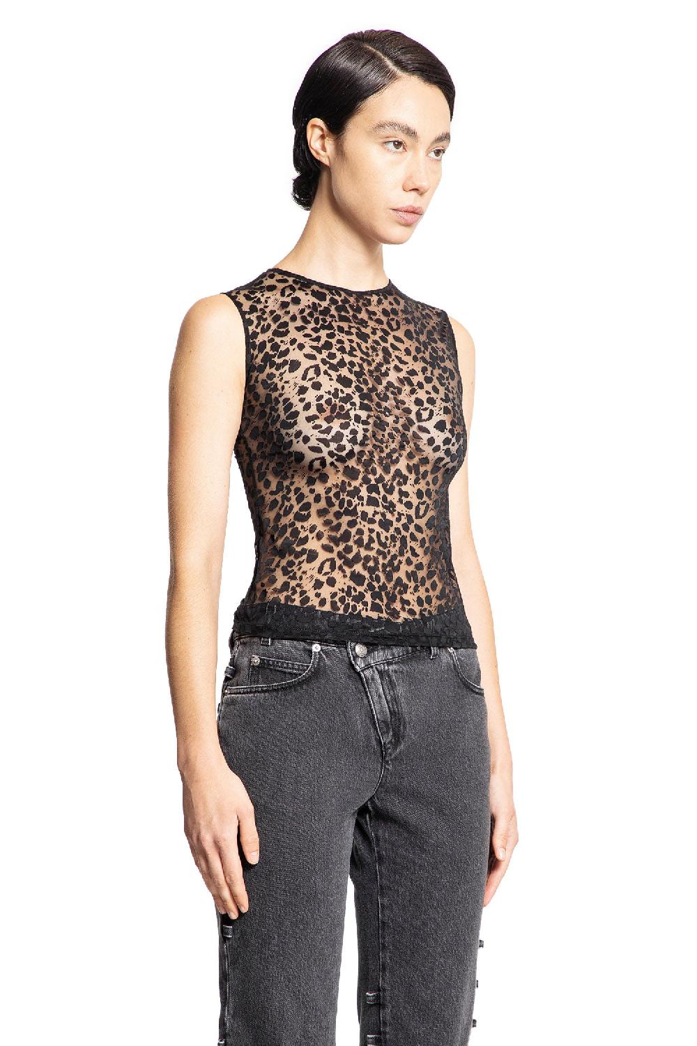 Antonioli ALEXANDER MCQUEEN WOMAN BLACK TOPS Soddisfazione Garantita