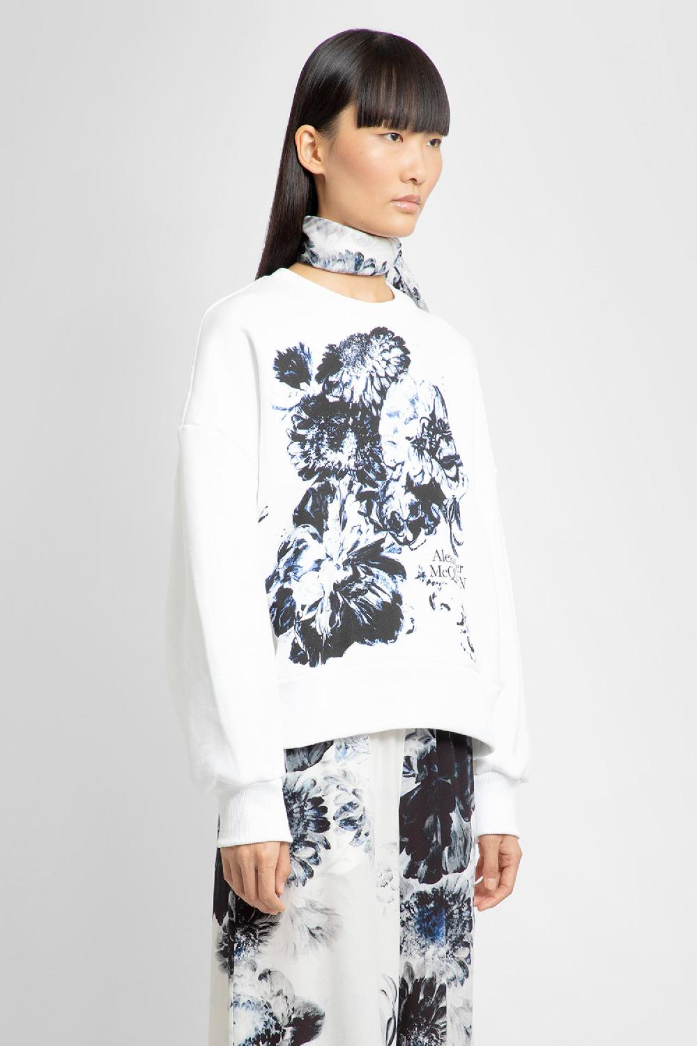 Antonioli ALEXANDER MCQUEEN WOMAN WHITE SWEATSHIRTS Prezzo di fabbrica