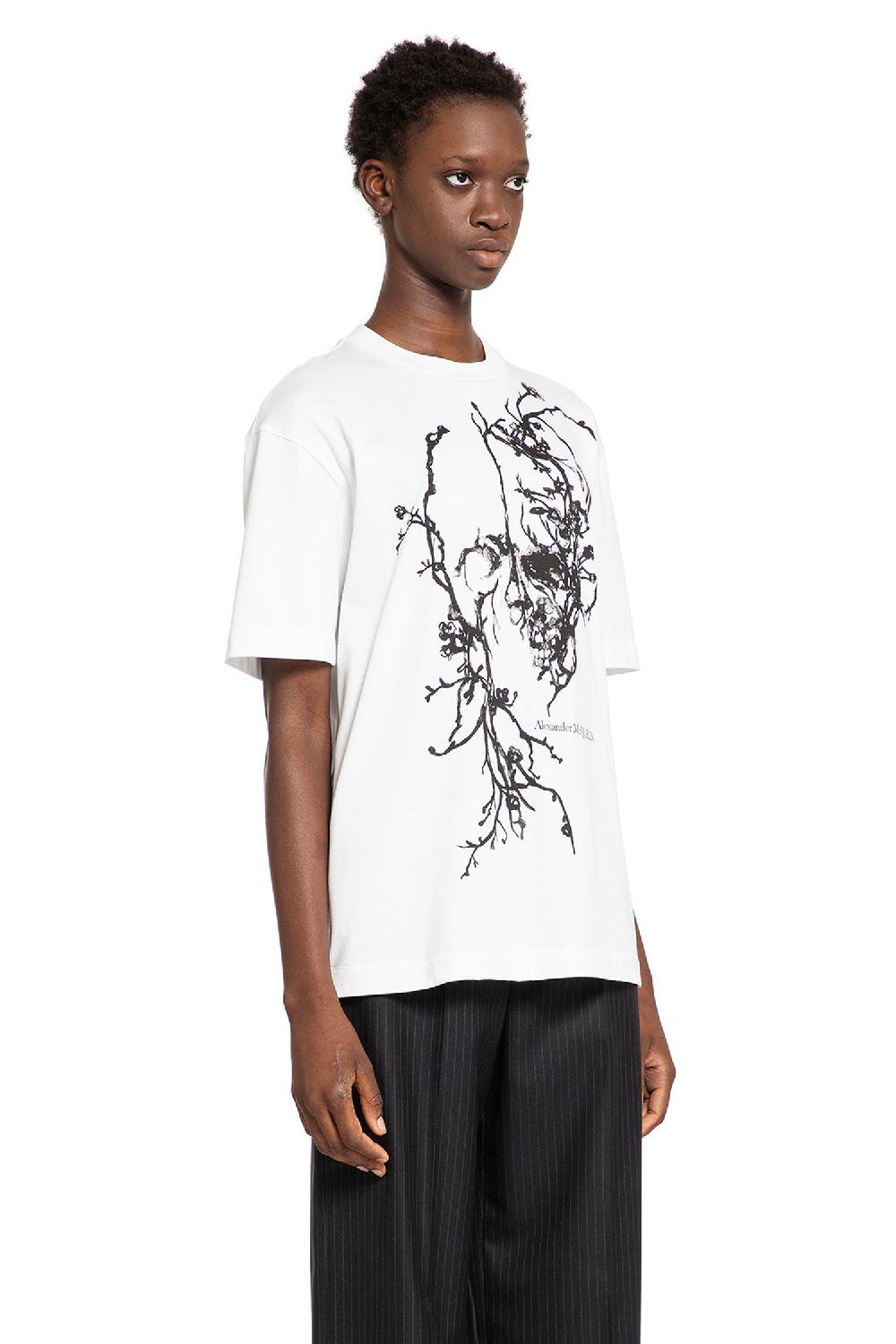 Antonioli ALEXANDER MCQUEEN WOMAN WHITE T-SHIRTS & TANK TOPS Comprare a buon mercato